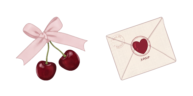 Vintage Coquette Letter with Pink Cherry Bow