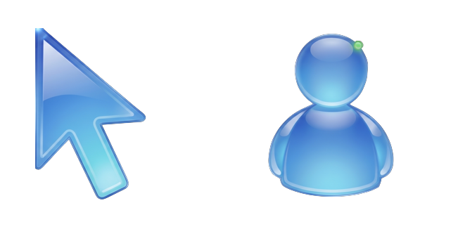 Frutiger Aero Blue Arrow & User Icon