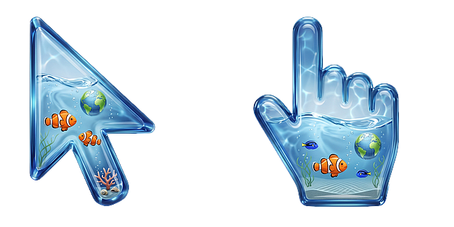 Frutiger Aero Marine Arrow & Tropical Fish Style