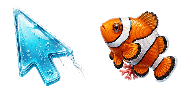 Frutiger Aero Aqua Arrow & Clownfish