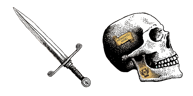 Dark Gothic Engraved Blade & Skull