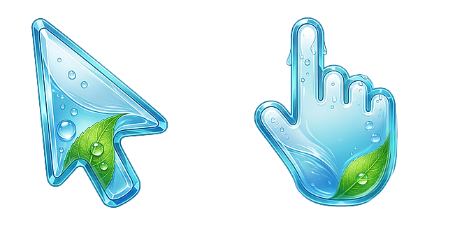 Frutiger Aero Glossy Transparent Arrow