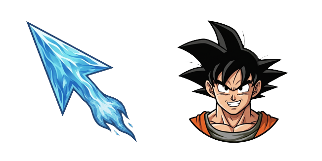 Dragon Ball Goku Face & Blue Aura Arrow