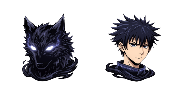 JJK Megumi Fushiguro & Divine Black Dog