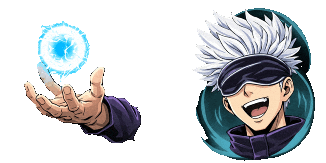 Satoru Gojo Blue Energy Aura Animated