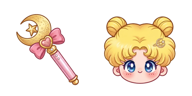 Sailor Moon Cute Chibi & Crescent Wand