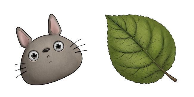My Neighbor Totoro Face & Green Foliage