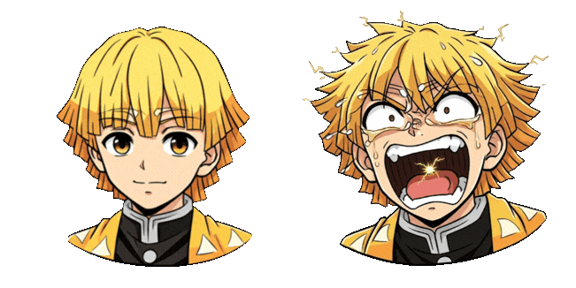 Demon Slayer Zenitsu Agatsuma Funny Shocked