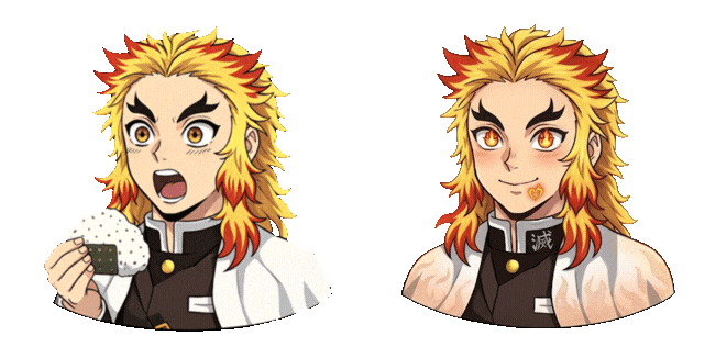 Demon Slayer Kyojuro Rengoku Eating