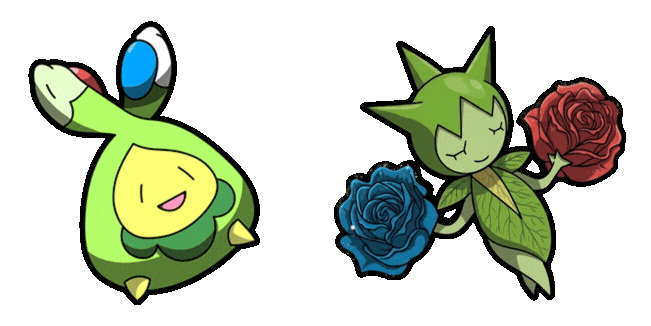Pokemon Grass Type Budew and Roselia Animated