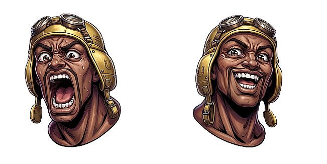 Pocoloco Shocked and Happy Expressions