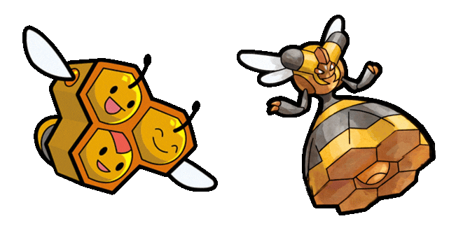 Cute Bug Type Pokemon Combee Animated