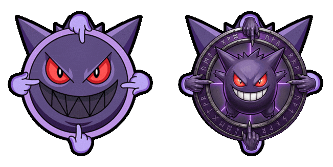 Pokemon Gengar Purple Target Animated