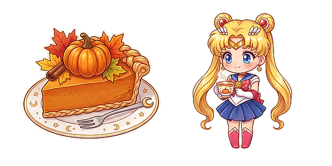 Cute Sailor Moon Autumn Pumpkin Pie