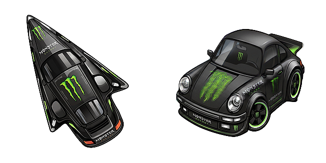 Monster Energy Claw Logo Porsche Sports Car
