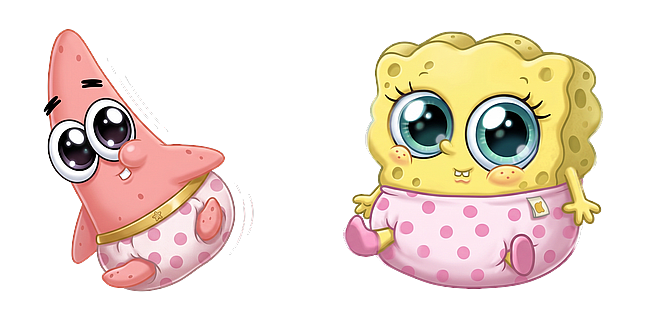 Cute Baby SpongeBob and Patrick Star Cartoon