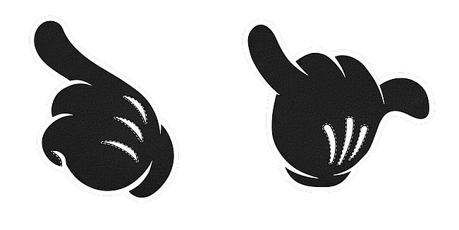 Cool Mickey Mouse Black Hand Gesture