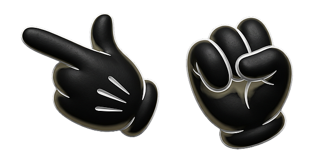 Hypebeast Mickey Mouse Black Fist Bump