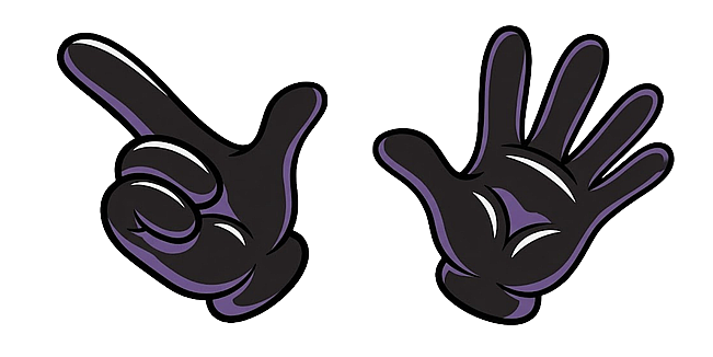 Pop Art Mickey Black Glossy Glove