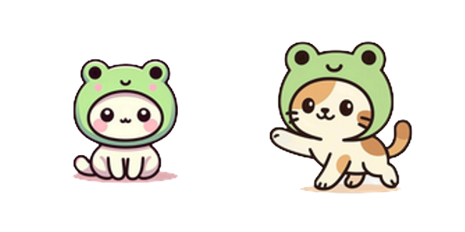 Soft Pastel Neko Frog Cosplay Style