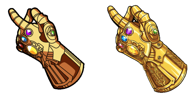 Golden Infinity Gauntlet with Infinity Stones