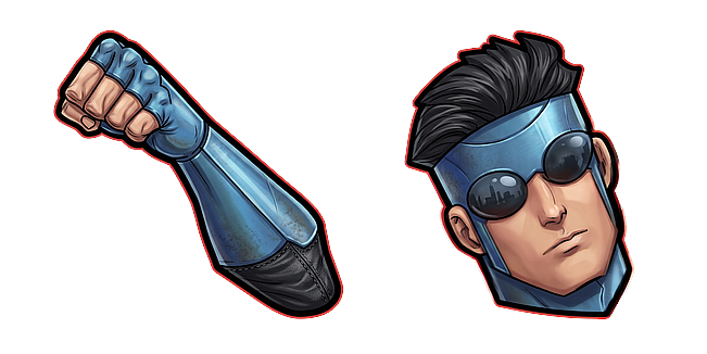 Invincible Mark Grayson Blue Suit Fist and Head Cursor
