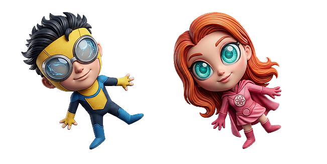 Invincible Cute Style Mark & Atom Eve