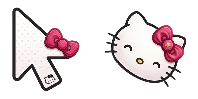 Cute Hello Kitty Face and Bow Mouse