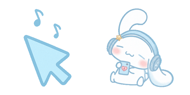 Cinnamoroll in Headphones and Music Notes