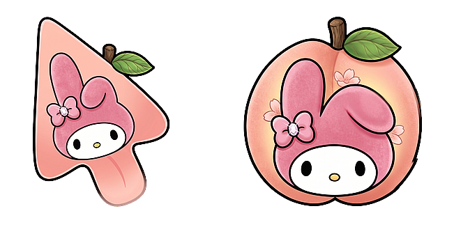 Cute My Melody Character in Pink Peach Mouse
