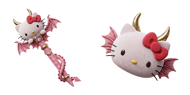 Kawaii Fantasy Hello Kitty Dragon Staff