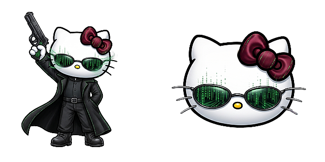 Hello Kitty Digital Matrix Glitch
