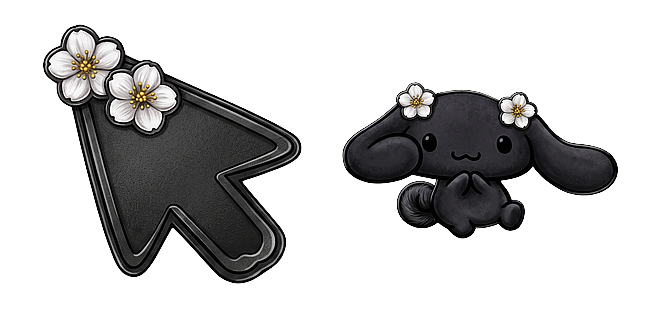 Kawaii Black Cinnamoroll Flower