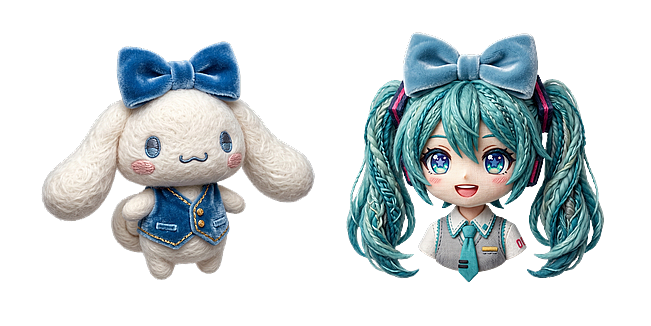 Chibi Vocaloid Miku x Sanrio Cinnamoroll