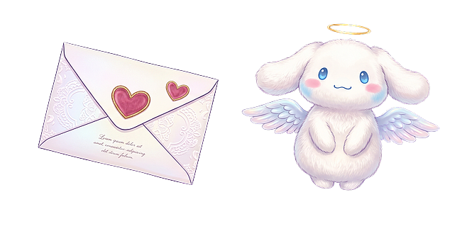 White Valentine Letter Angel Cinnamoroll
