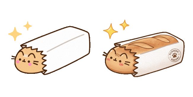 Pusheen Baguette Bread Loaf