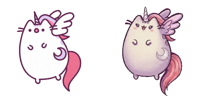 Pusheenicorn Crescent Moon Animated