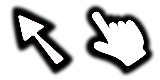 Classic White Roblox Cursor with Black Shadow