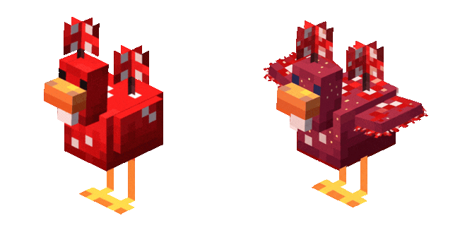 Minecraft Dungeons Red Cluckshroom Pixel Art