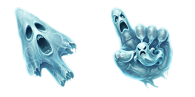 Creepy Halloween Floating Ghost and Spirit Swirl