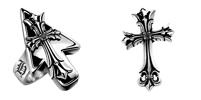 Luxury Chrome Hearts Gothic Metallic Cross Mouse