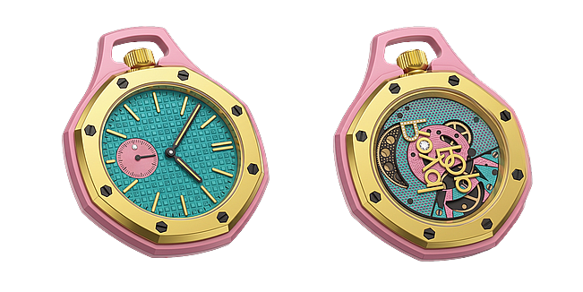 Custom Swatch x AP Royal Pop Chronograph