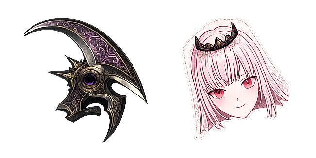 Unique Mori Calliope Scythe Head and Smile