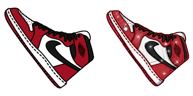 Nike Air Jordan 1 High Sneaker Animated Cursor