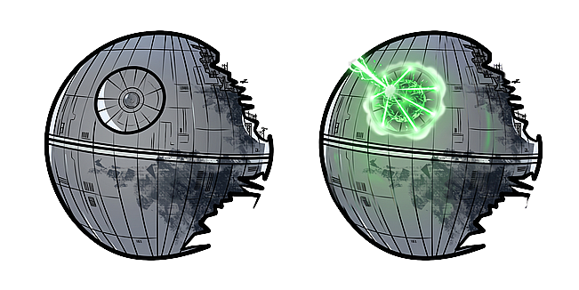 Star Wars Death Star and Superlaser