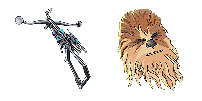 Chewbacca Wookiee Face and Bowcaster Weapon