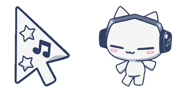 Animated Rock That Body Dancing Kitty Character