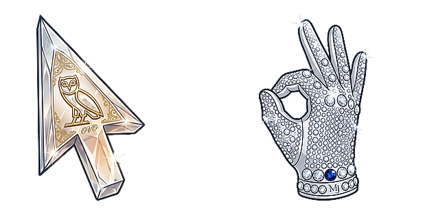 Drake Iceman OVO Diamond Arrow and Shined Glove