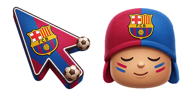 Pocoyo FC Barcelona Crest Red and Blue Pointer